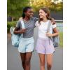 imagePURE CHAMP Girls Shorts 4 Pack Girls Athletic Shorts UltraSoft Youth Quick Dry Dolphin with Drawstring Size Toddler 16Black  Light Heather Gray  Baby Blue  Lilac