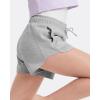 imagePURE CHAMP Girls Shorts 4 Pack Girls Athletic Shorts UltraSoft Youth Quick Dry Dolphin with Drawstring Size Toddler 16Black  Light Heather Gray  Baby Blue  Lilac