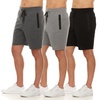 image:imagePURE CHAMP Athletic Shorts for Men 3 Pack Casual Shorts 8 Basketball Gym Shorts with Zipper Pockets Size Small 3XLGroup D