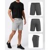 image:imagePURE CHAMP Athletic Shorts for Men 3 Pack Casual Shorts 8 Basketball Gym Shorts with Zipper Pockets Size Small 3XLSet1