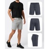 image:imagePURE CHAMP Athletic Shorts for Men 3 Pack Casual Shorts 8 Basketball Gym Shorts with Zipper Pockets Size Small 3XLSet2