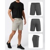 image:imagePURE CHAMP Athletic Shorts for Men 3 Pack Casual Shorts 8 Basketball Gym Shorts with Zipper Pockets Size Small 3XLSet4