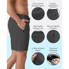 image:imagePURE CHAMP Athletic Shorts for Men 3 Pack Casual Shorts 8 Basketball Gym Shorts with Zipper Pockets Size Small 3XLSet6