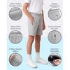 image:imagePURE CHAMP Boys Athletic Shorts 3 Pack Active Boys Shorts Youth Kids Elastic Waist with Zipper Pockets Toddler18Black  Light Gray   Navy Heather