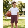 image:imagePURE CHAMP Boys Athletic Shorts 3 Pack Active Boys Shorts Youth Kids Elastic Waist with Zipper Pockets Toddler18Black  Navy  Burgundy Heather