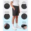 image:imagePURE CHAMP Boys Athletic Shorts 3 Pack Active Boys Shorts Youth Kids Elastic Waist with Zipper Pockets Toddler18Heather Black   Stone Blue  Deep Gray
