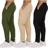 image:imagePURE CHAMP 3 Pack Mens Sweatpants with Zipper Pockets amp Drawstring Light Weight Fitness Clothing Mesh Workout Joggers for MenBlack  Beige  Olive
