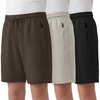 image:imagePURE CHAMP Boys Athletic Shorts 3 Pack Active Boys Shorts Youth Kids Elastic Waist with Zipper Pockets Toddler18Black  Taupe Heather  Brown Heather