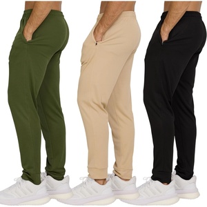 image:imagePURE CHAMP 3 Pack Mens Sweatpants with Zipper Pockets amp Drawstring Light Weight Fitness Clothing Mesh Workout Joggers for MenBlack  Beige  Olive