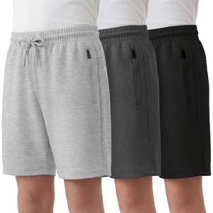 image:imagePURE CHAMP Boys Athletic Shorts 3 Pack Active Boys Shorts Youth Kids Elastic Waist with Zipper Pockets Toddler18Black  Charcoal Heather  Heather Gray