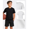 image:imagePURE CHAMP Boys Athletic Shirts 6 Pack Dry Fit Short Sleeve Boys Tshirts Basketball Baseball Soccer Tee Kids Youth amp TeensBlack  Black  Black white  White  White